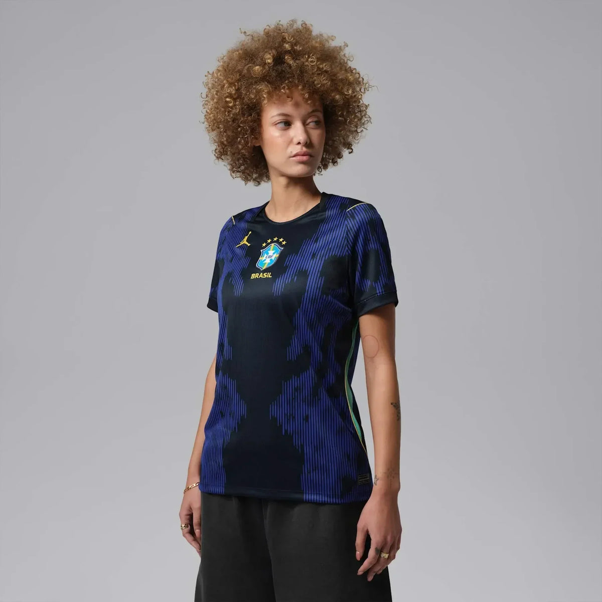 Jersey Brasil - Visitante Azul Mundial 2026 Versión Aficionado Mujer