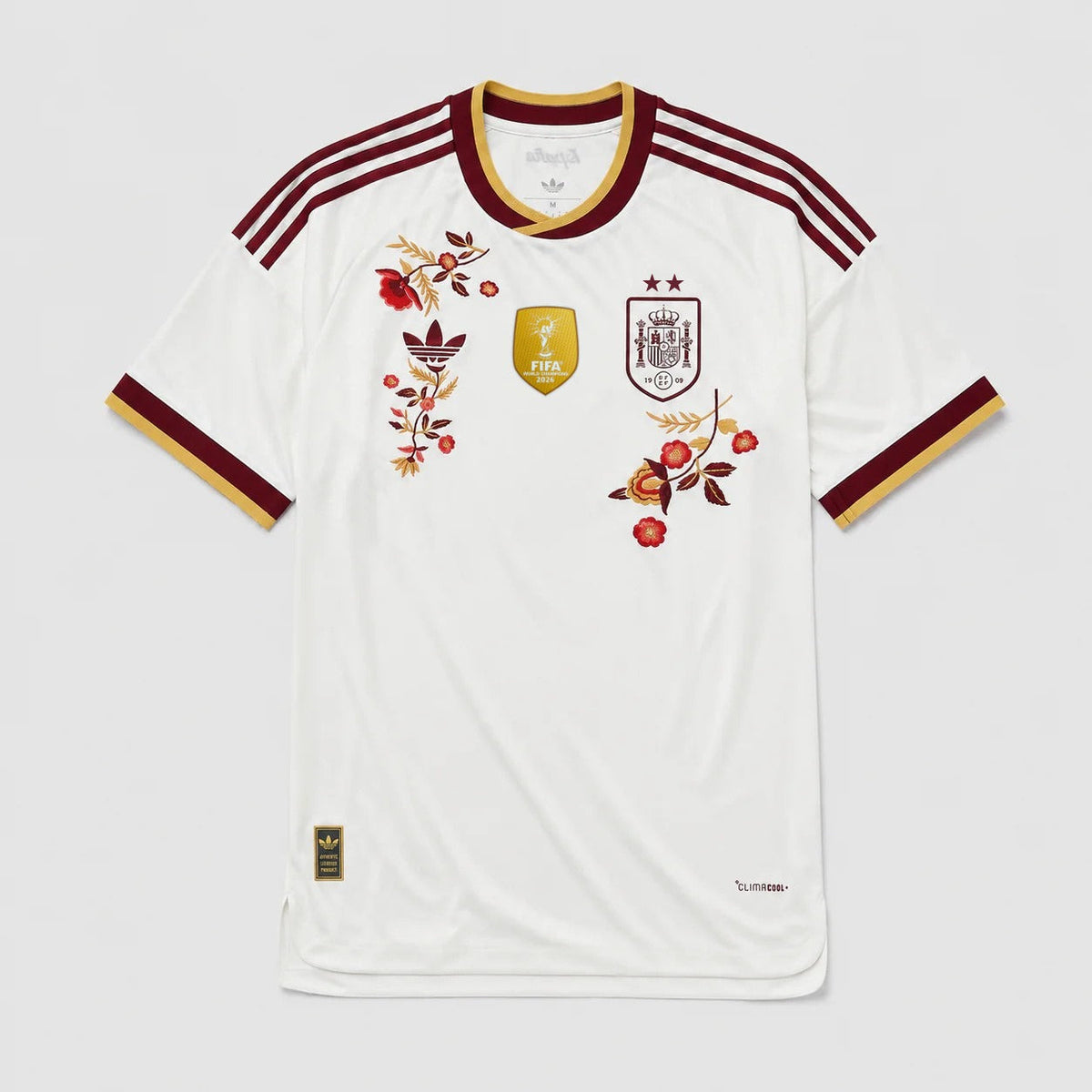 Spain Embroidered Away Floral Player 26/27 - 2 Stars