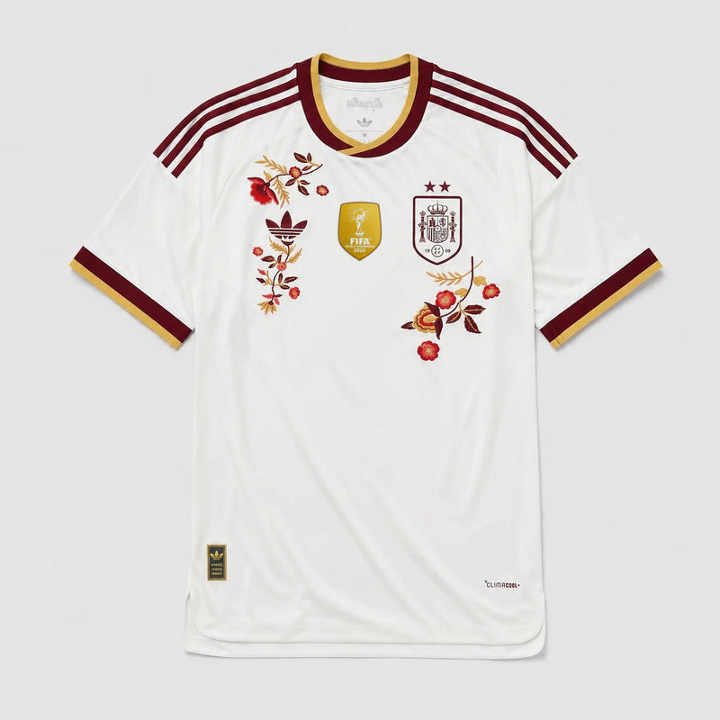 Spain Embroidered Away Floral Player 26/27 - 2 Stars