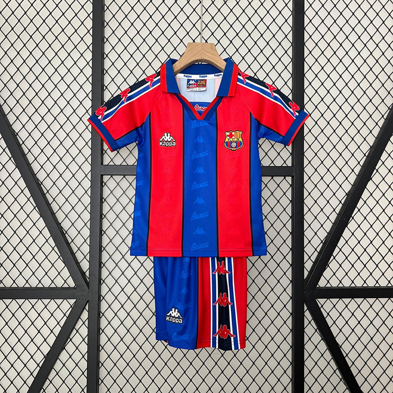Barcelona - Local Retro 1995/97 Conjunto de Niños