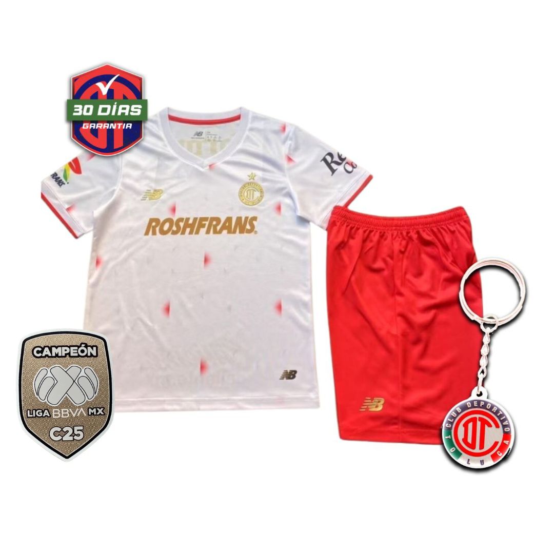Jersey Toluca - Visitante 25/26 Versión Aficionado Niños