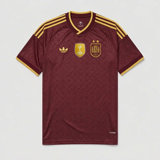 Spain Burgundy Special Edition Fan 26/27 - 2 Stars front view