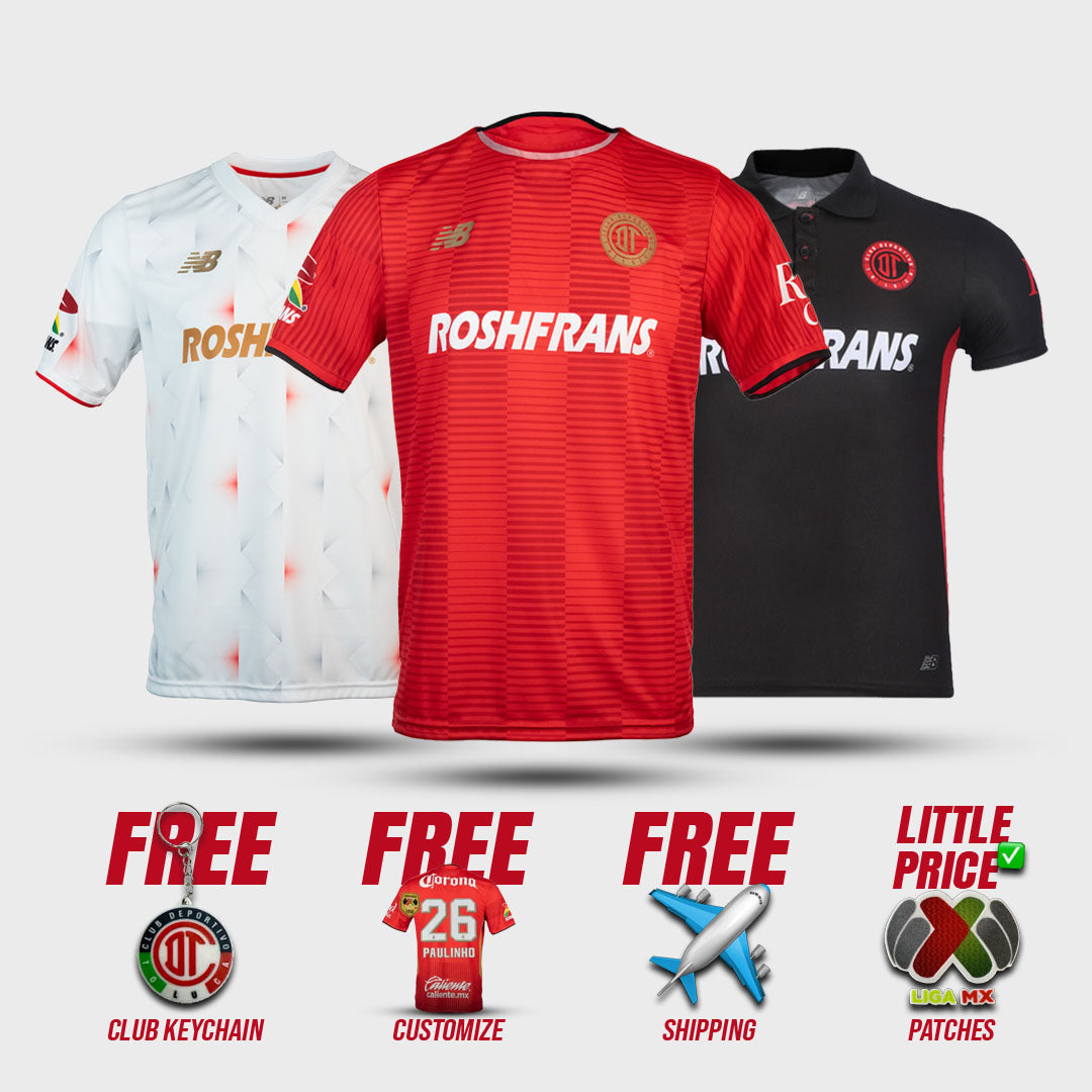 COMBO Toluca Home, Away and Third 2025/26