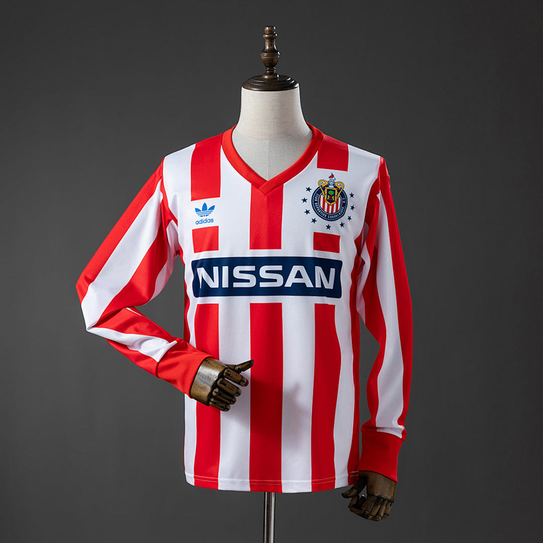 Jersey Chivas Guadalajara - Local Retro 1990/91 Manga Larga