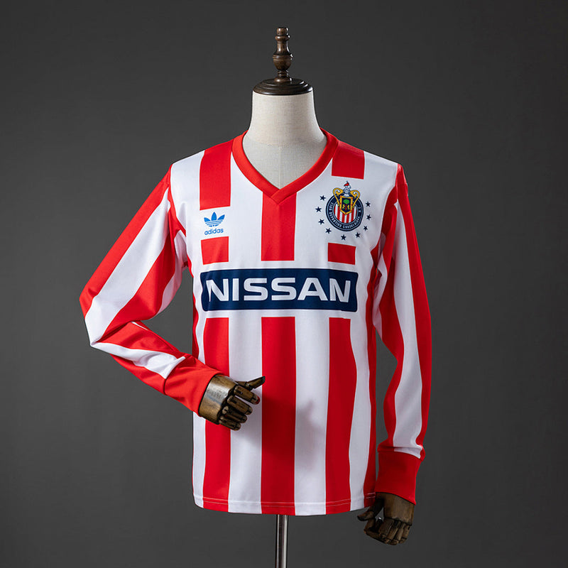 Jersey Chivas Guadalajara - Local Retro 1990/91 Manga Larga