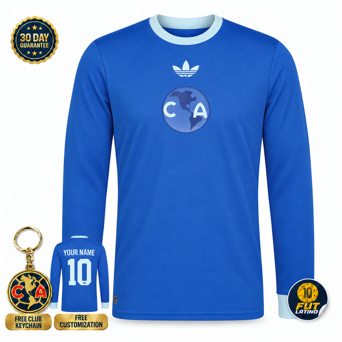 Club América - Anniversary 26/27 Blue Long Sleeve Fan Jersey