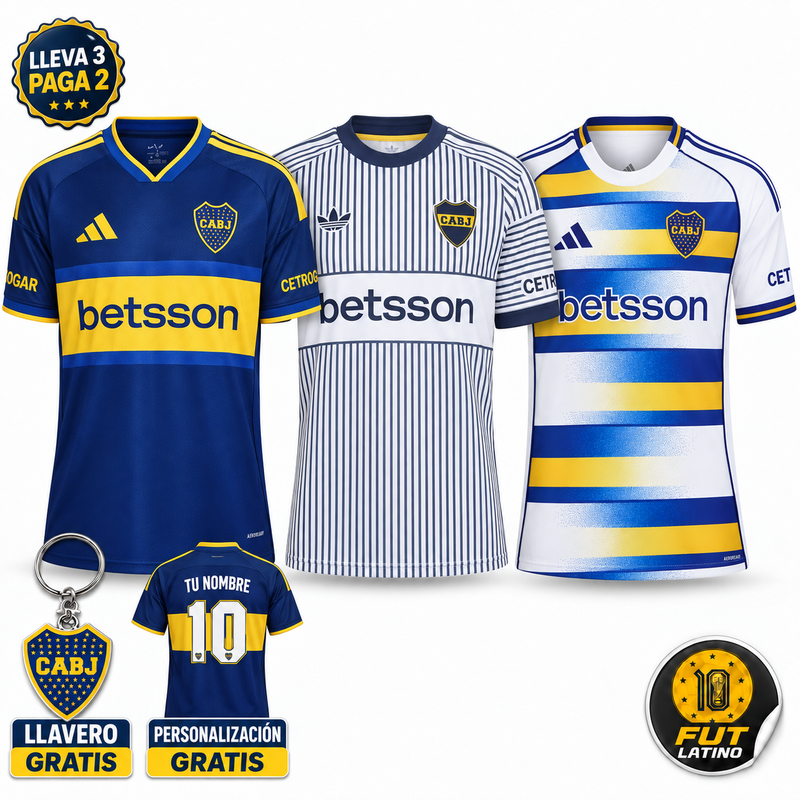 COMBO Boca Juniors — Titular + Visitante + Tercera 2026/27