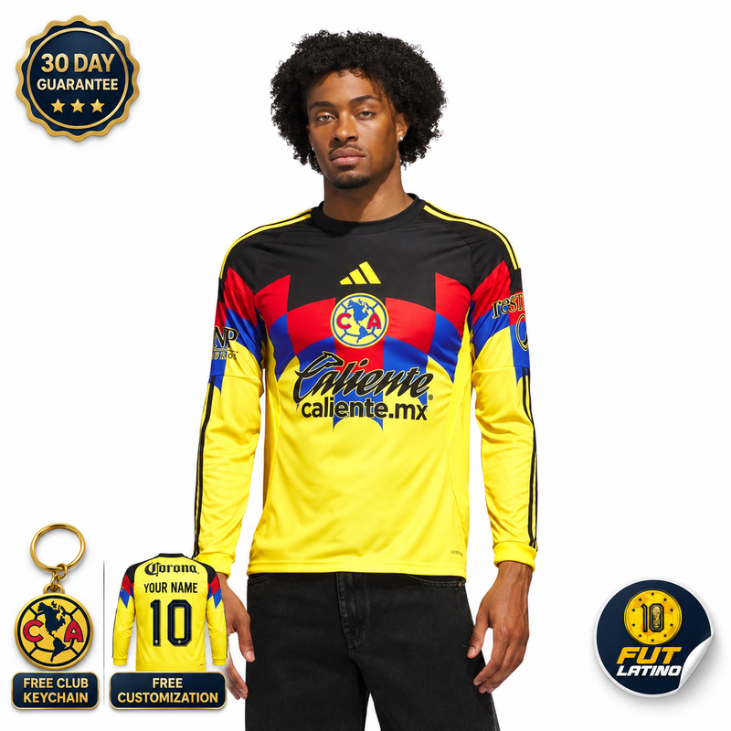 Club América - Home 25/26 Fan Version Long Sleeve Jersey