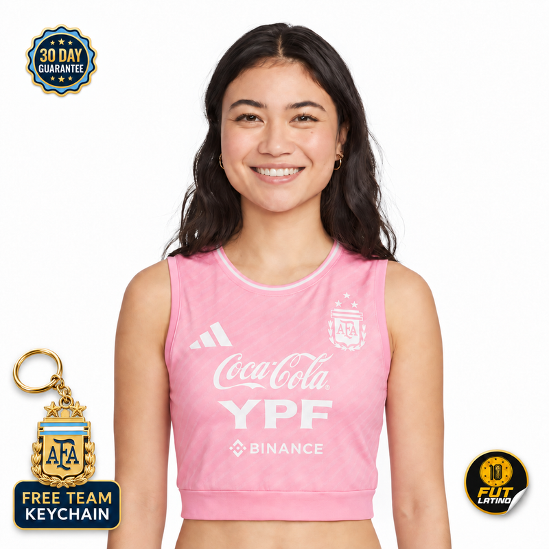 Argentina - Pink Cropped 25/26 Jersey Women