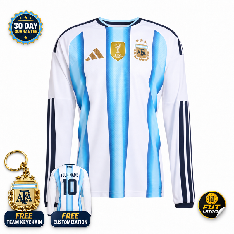 Jersey Argentina - Local 26/27 Versión Aficionado Manga Larga