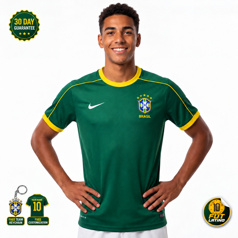Jersey Brasil - Retro Verde 1997/98