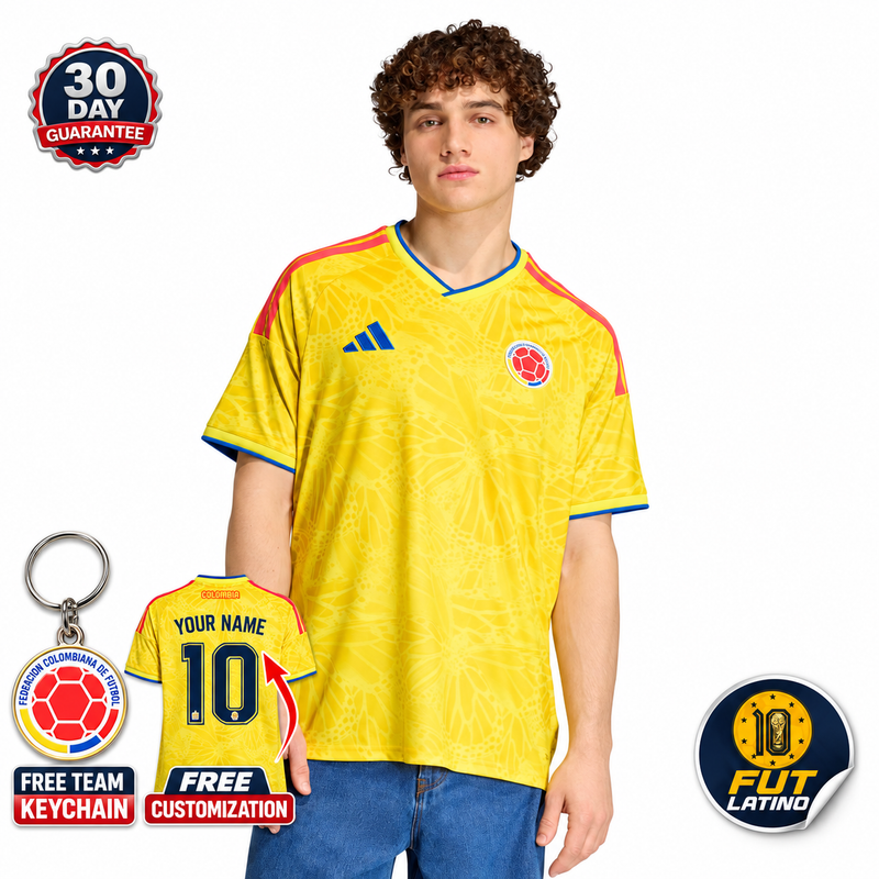 Camisa Colômbia - Titular Copa do Mundo 2026 Versão Torcedor
