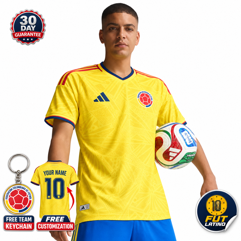 Camisa Colômbia - Titular Copa do Mundo 2026 Versão Jogador