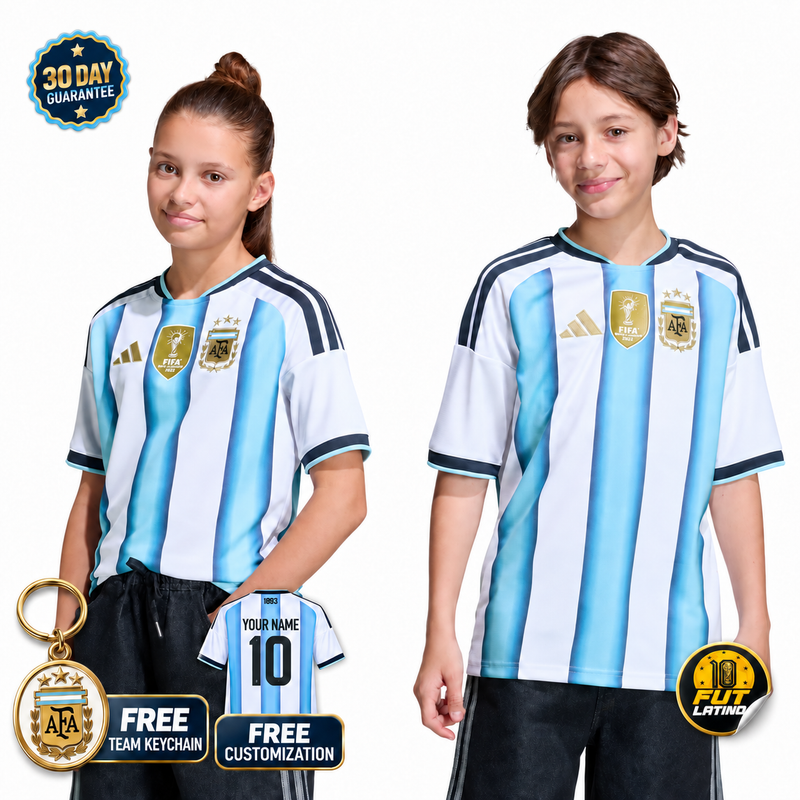 Argentina - Home World Cup 2026 Fan Version Jersey Kids