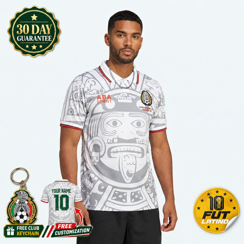 Mexico - Retro White Special Edition 1998 World Cup Jersey