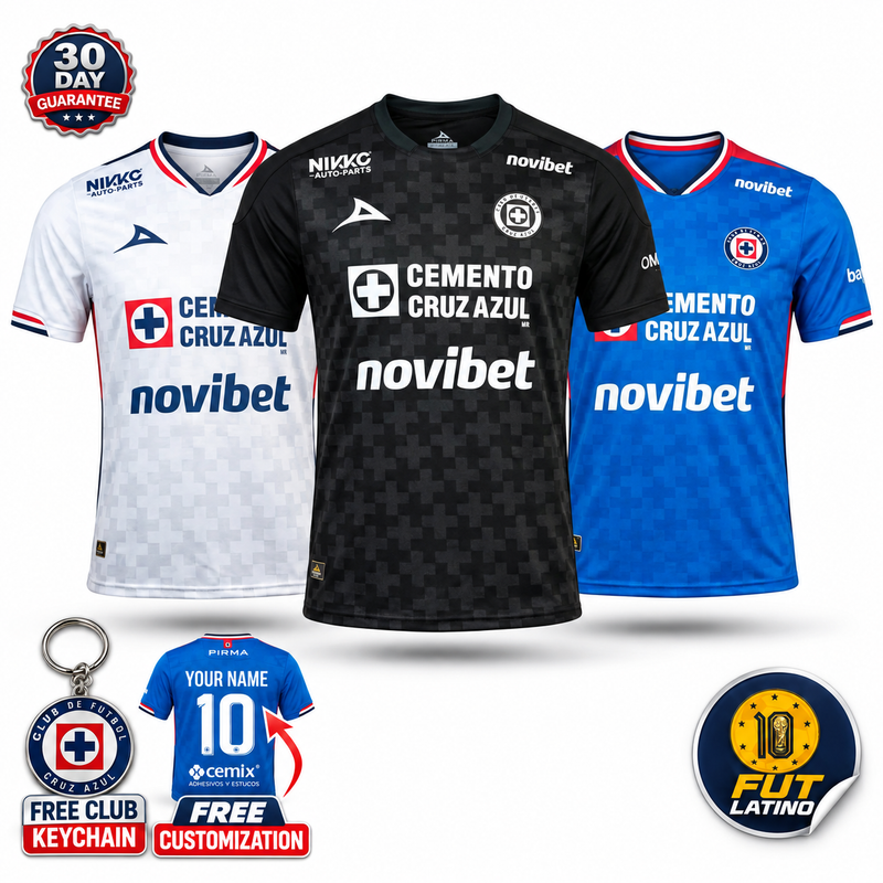 COMBO Cruz Azul Home + Away + Third 25/26