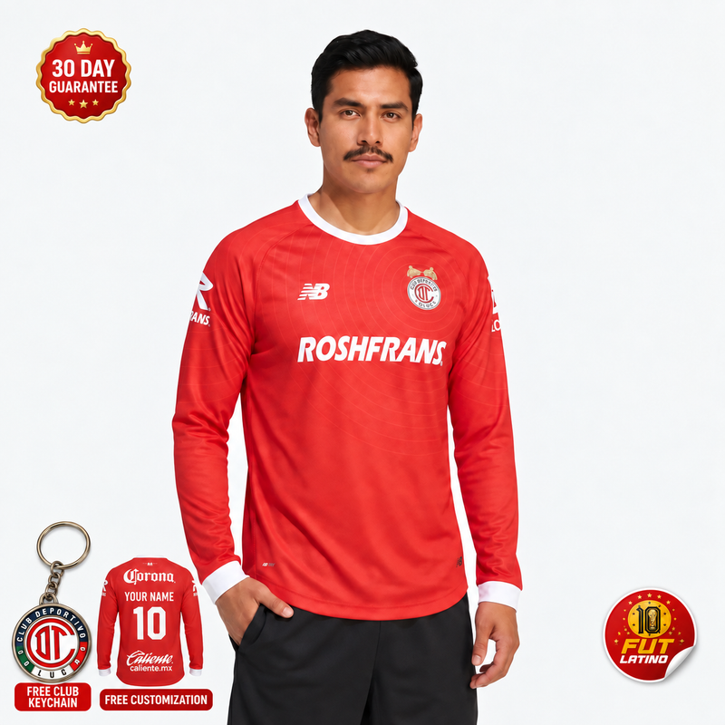 Camisa Toluca - Bicampeón 2026 Manga Longa