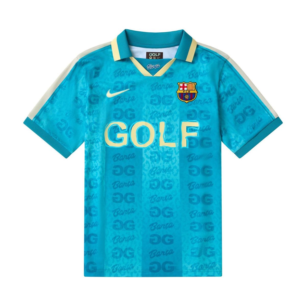 Barcelona x GOLF WANG Teal 2026 Short Sleeve Polo Jersey