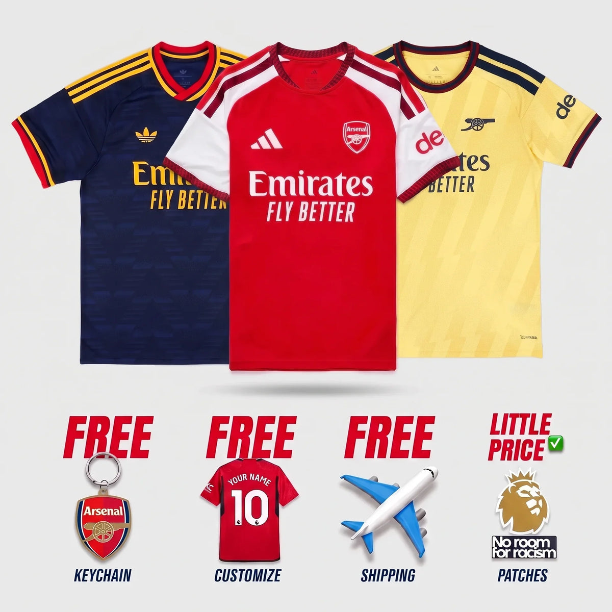 COMBO Arsenal Local + Visitante + Tercero 26/27