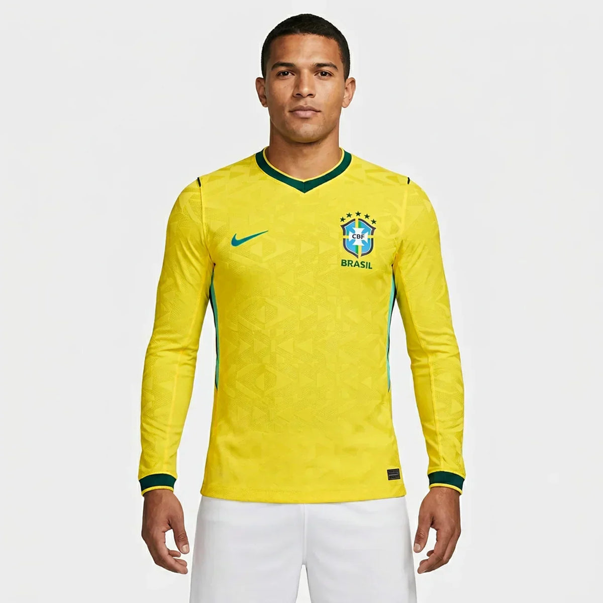 Jersey Brasil - Local 2026 Versión Jugador Manga Larga