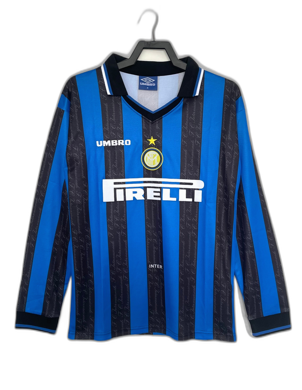 Camisa Inter Milan - Titular Retrô 1997/98 Manga Longa
