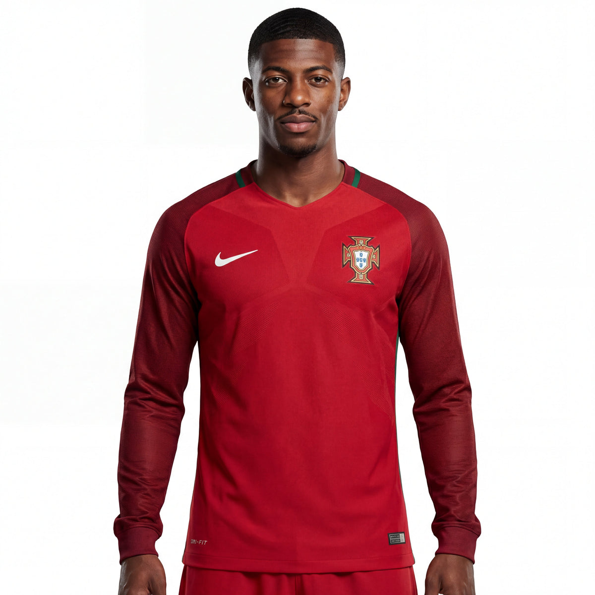 Camisa Portugal - Retrô Vermelha 2016 Manga Longa