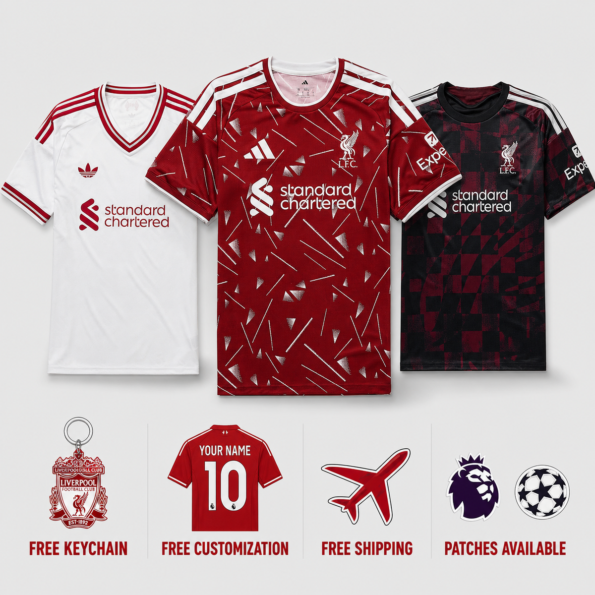 COMBO Liverpool Home + Away + Third 26/27