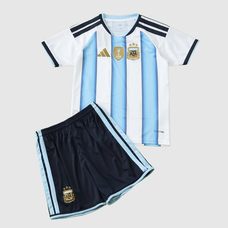 Jersey Argentina - Local Mundial 2026 Versión Aficionado Niños