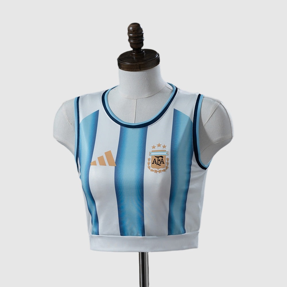 Argentina - Home 26/27 Cropped Tank Top Jersey Women