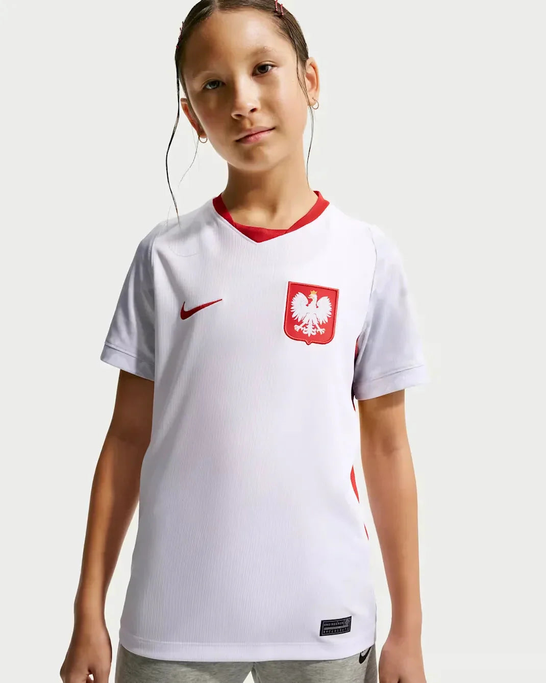Camisa Polônia - Titular Copa do Mundo 2026 Versão Torcedor Infantil