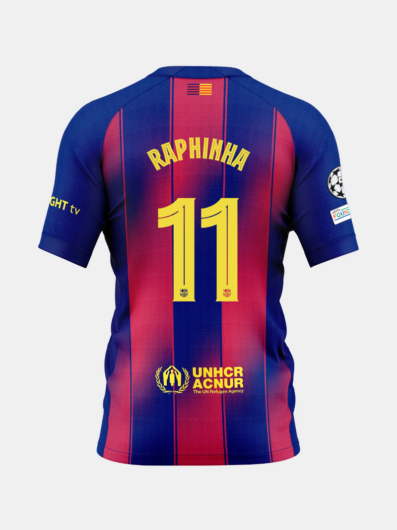 Jersey Barcelona - Local 25/26 Versión Aficionado #11 RAPHINHA