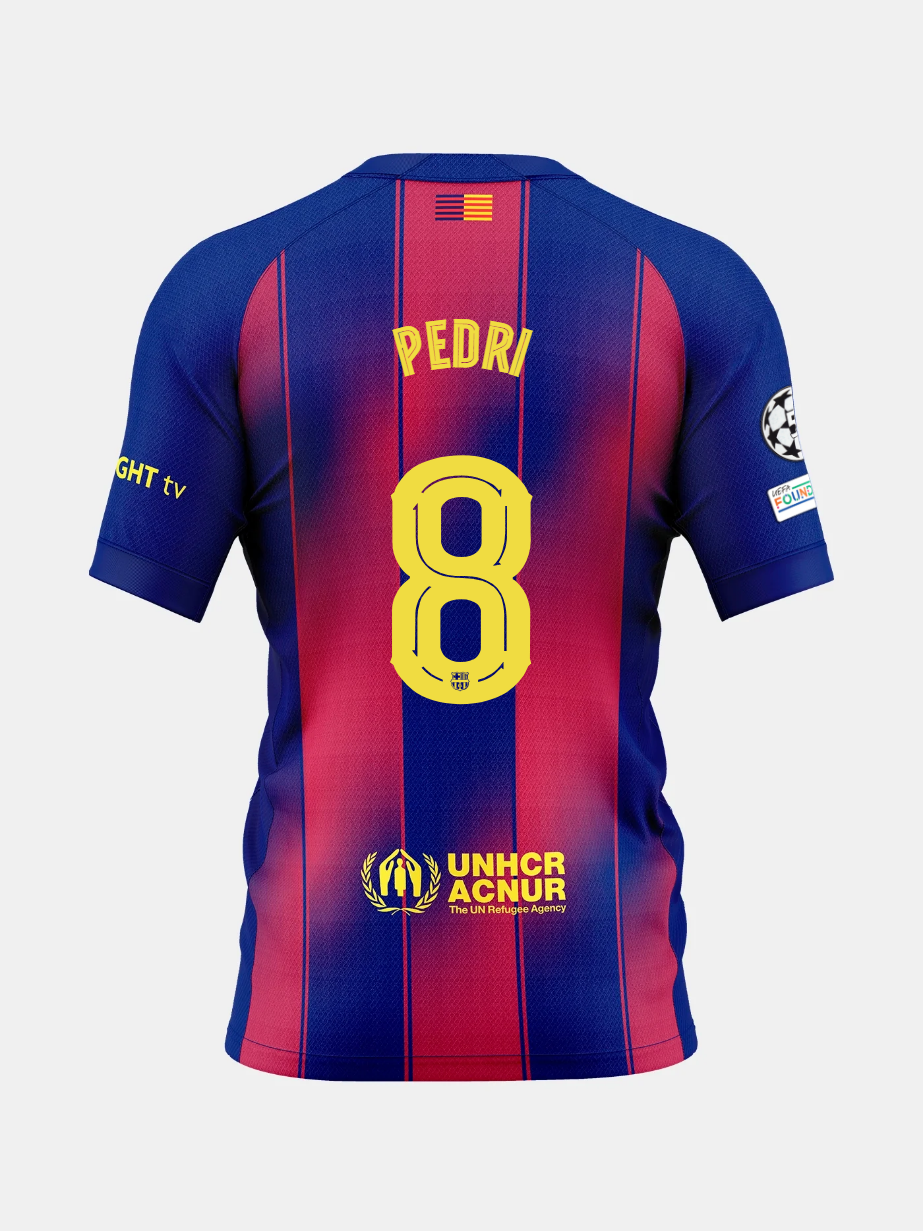 Camisa Barcelona - Titular 25/26 Versão Torcedor #8 PEDRI