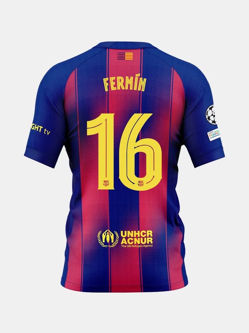 Jersey Barcelona - Local 25/26 Versión Aficionado #16 FERMÍN