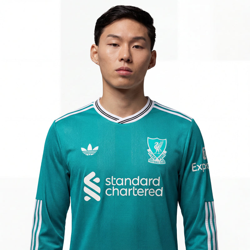 Camisa Liverpool - Terceira 25/26 Versão Jogador Manga Longa