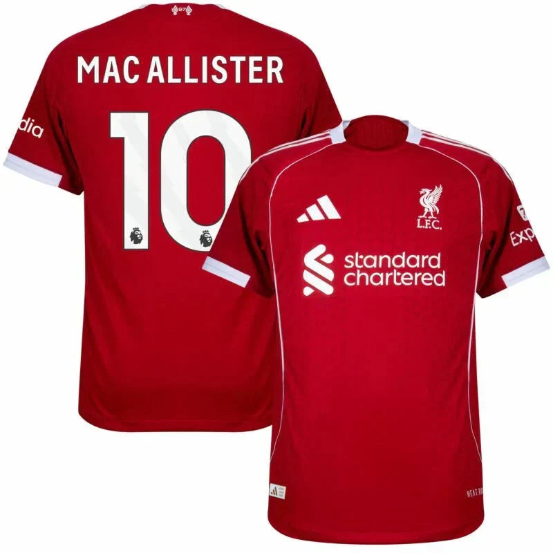 Jersey Liverpool - Local 25/26 Versión Aficionado #10 Mac Allister
