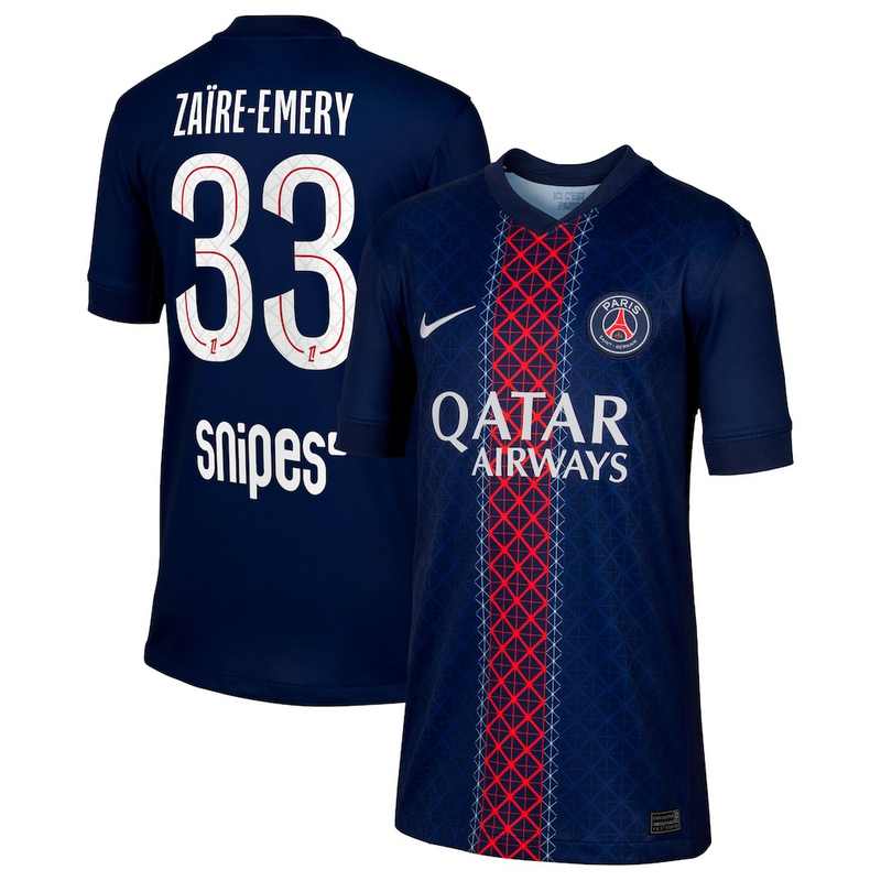 Jersey PSG - Local 25/26 Versión Aficionado #33 Zaïre-Emery