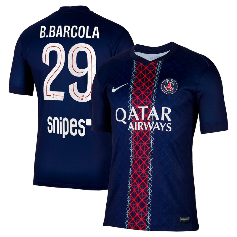 Jersey PSG - Local 25/26 Versión Aficionado #29 B.Barcola