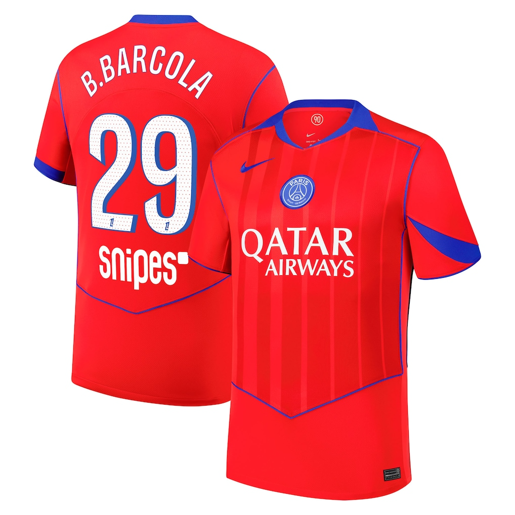 Jersey PSG - Tercero 25/26 Versión Aficionado #29 B.Barcola