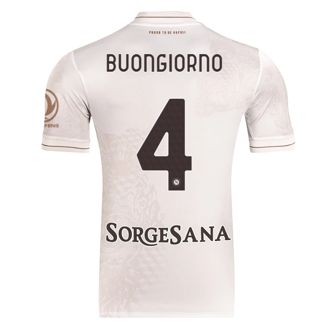 Jersey Napoli - Visitante 25/26 Versión Aficionado #4 Buongiorno