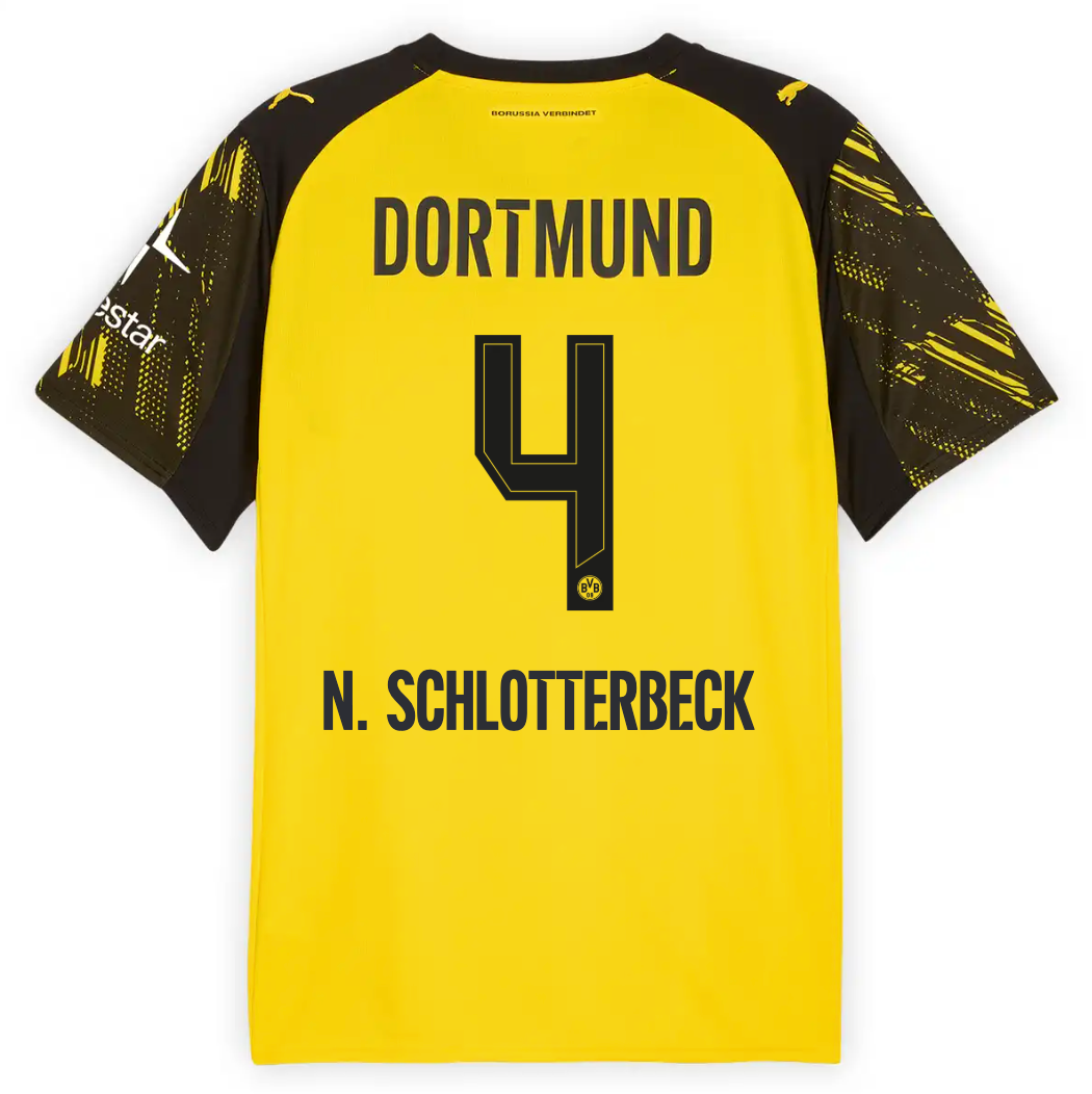 Jersey Borussia Dortmund - Local 25/26 Versión Aficionado #4 N. Schlotterbeck