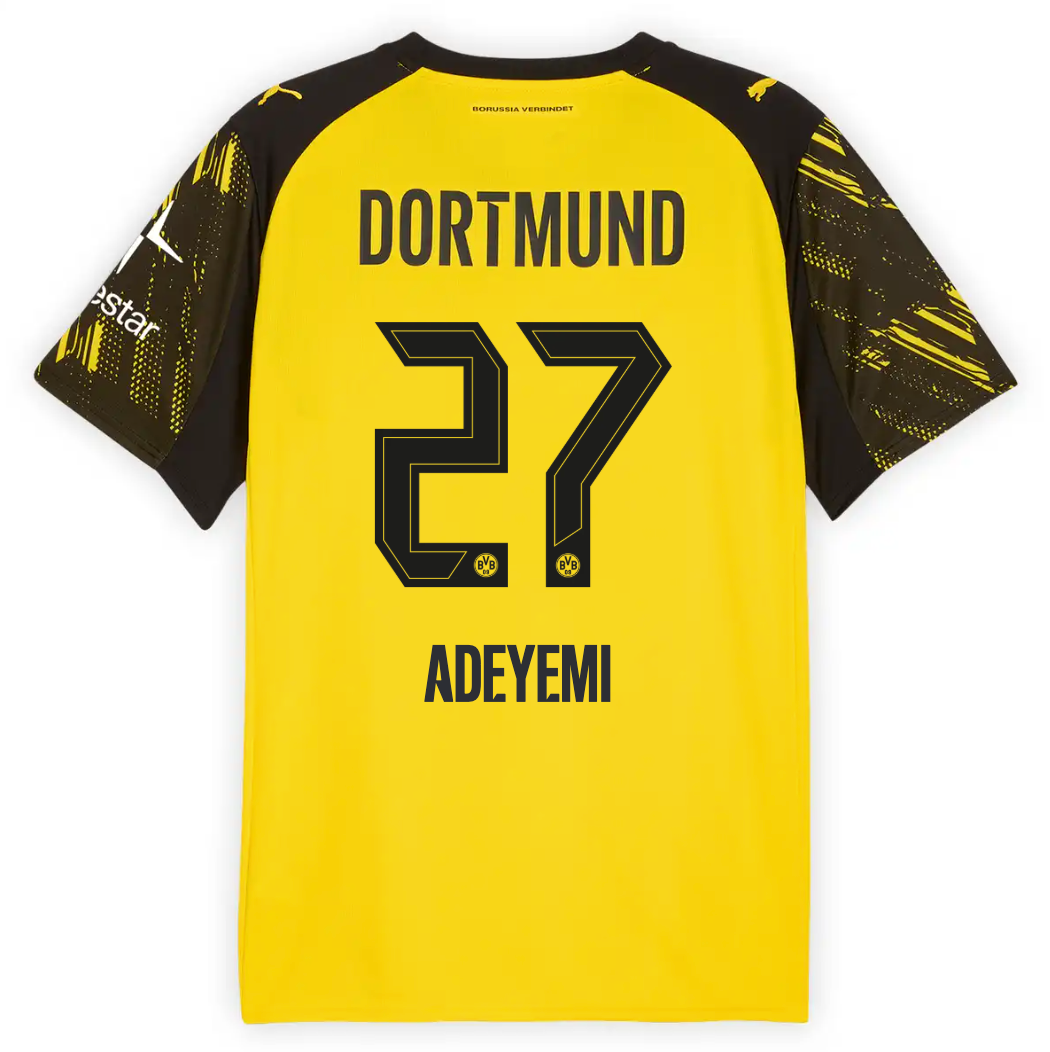 Camisa Borussia Dortmund - Titular 25/26 Versão Torcedor #27 ADEYEMI