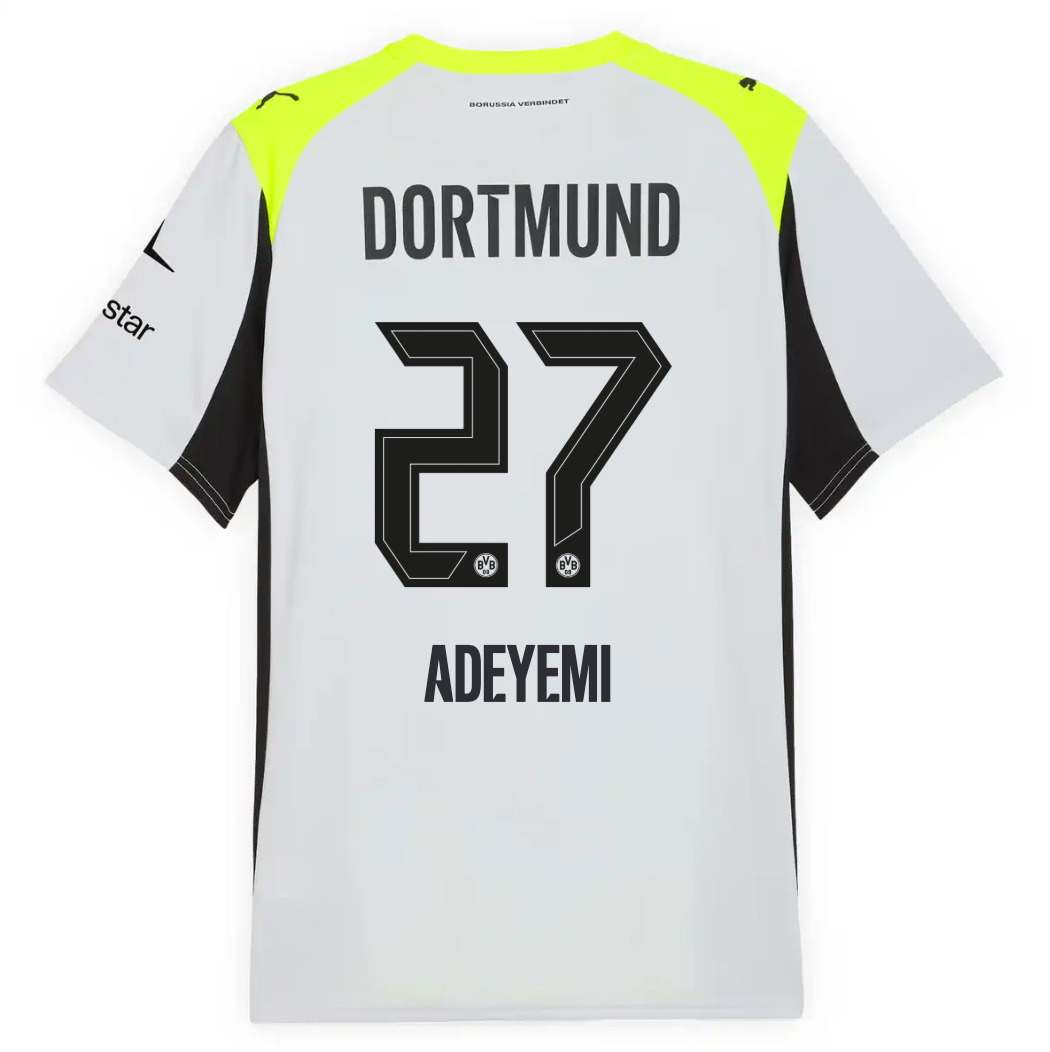 Camisa Borussia Dortmund - Reserva 25/26 Versão Torcedor #27 ADEYEMI