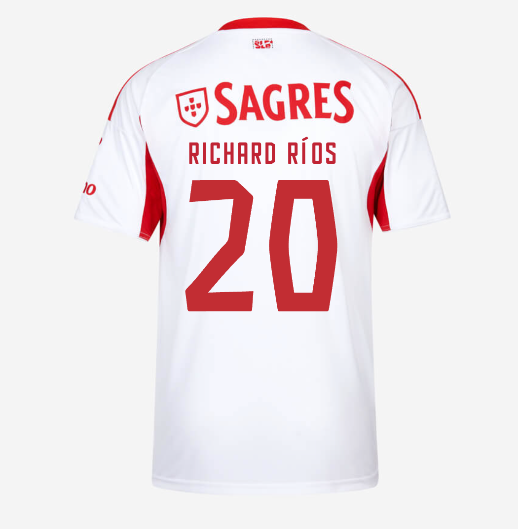Jersey Benfica - Visitante 25/26 Versión Aficionado #20 Richard Ríos