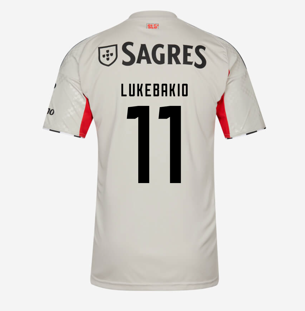 Camisa Benfica - Reserva Beige 25/26 Versão Torcedor #11 Lukebakio