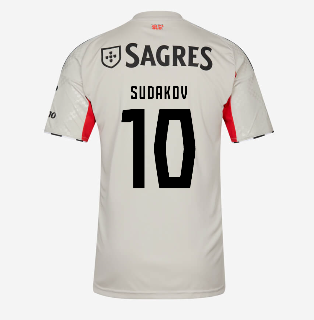 Camisa Benfica - Reserva Beige 25/26 Versão Torcedor #10 SUDAKOV