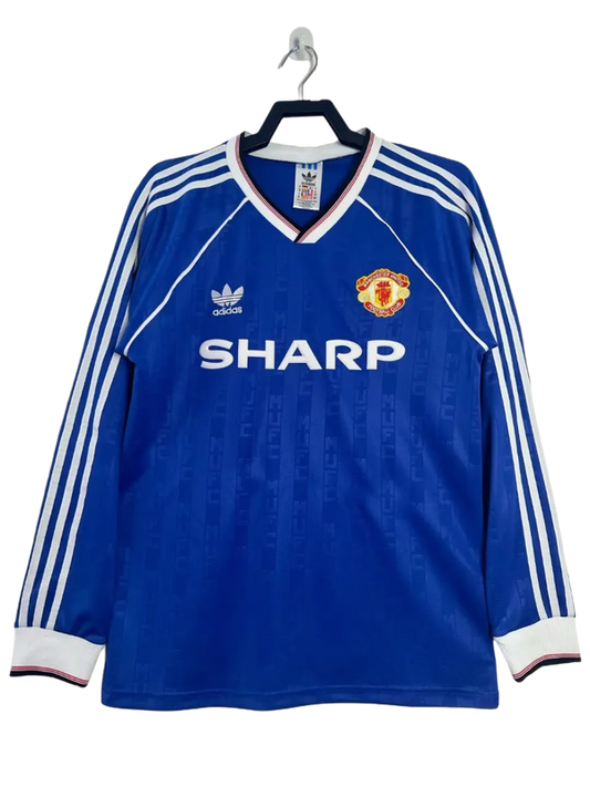 Manchester United Visitante 88/90 - Manga Larga - Retro