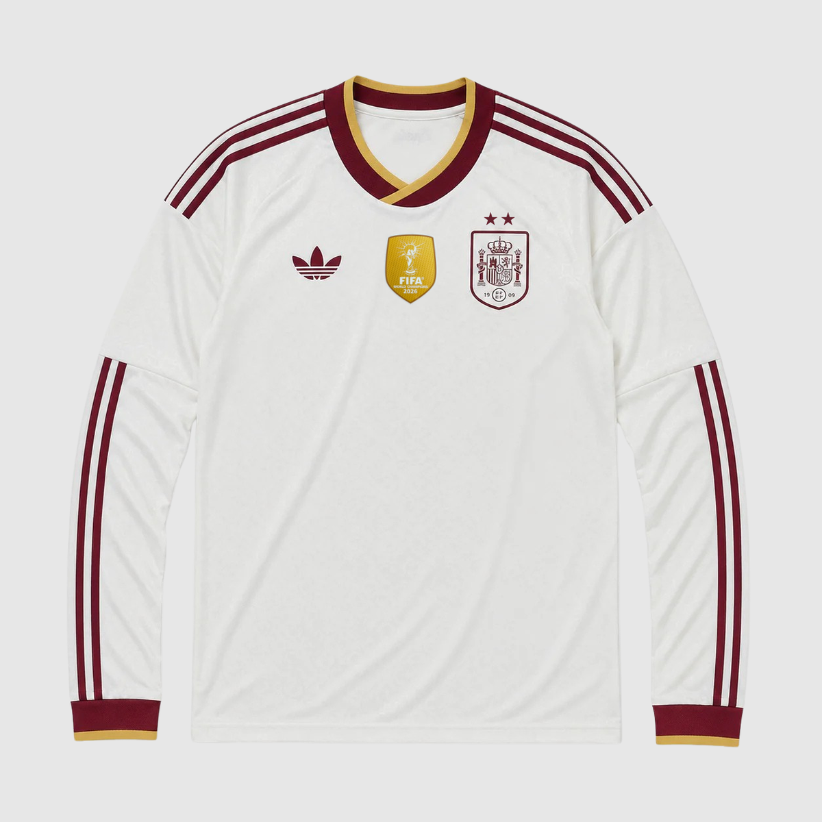 Spain Away Player Long Sleeve 26/27 - 2 Stars