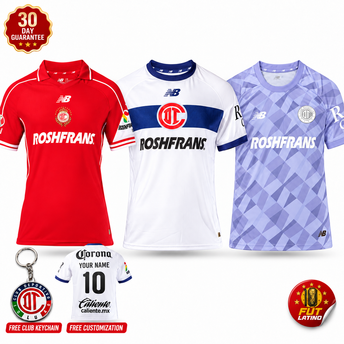 COMBO Toluca Home + Away + Goalkeeper 26/27